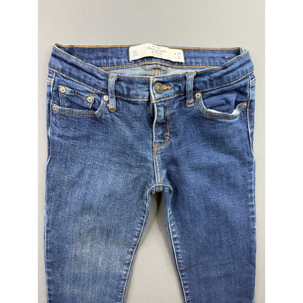 Abercrombie & Fitch Skinny Jeans Womens Blue Perfect Stretch Denim 25x31 - Picture 5 of 8